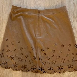 Faux suede skirt